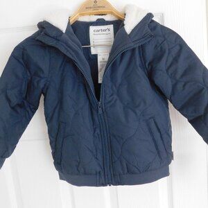 New Carter's Kid's Warm Jacket with Fleece Lining